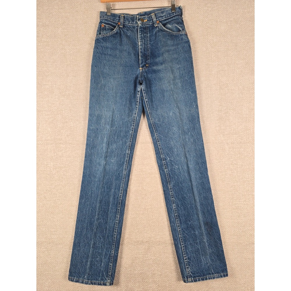 VTG 80s Lee Riders Mom Jeans Women 11 High Rise Straight Leg Denim USA‎ Waist 28